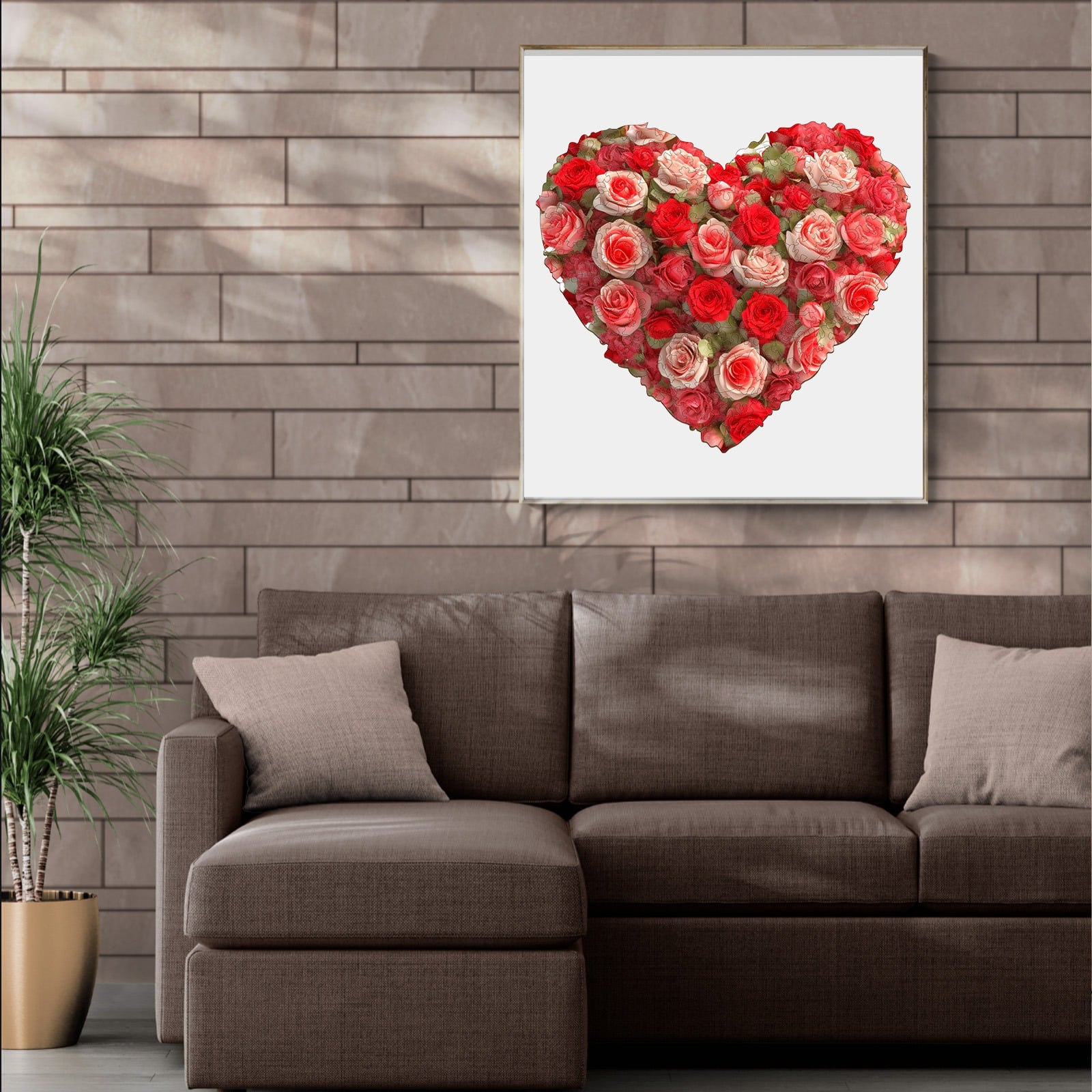 Wooden Jigsaw Puzzle-FLOWER HEART 1 - Image 8