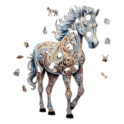 Alternative view of Wooden Jigsaw Puzzle-Free Zebra 2