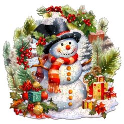 Wooden Jigsaw Puzzle-Frosty the Snowman