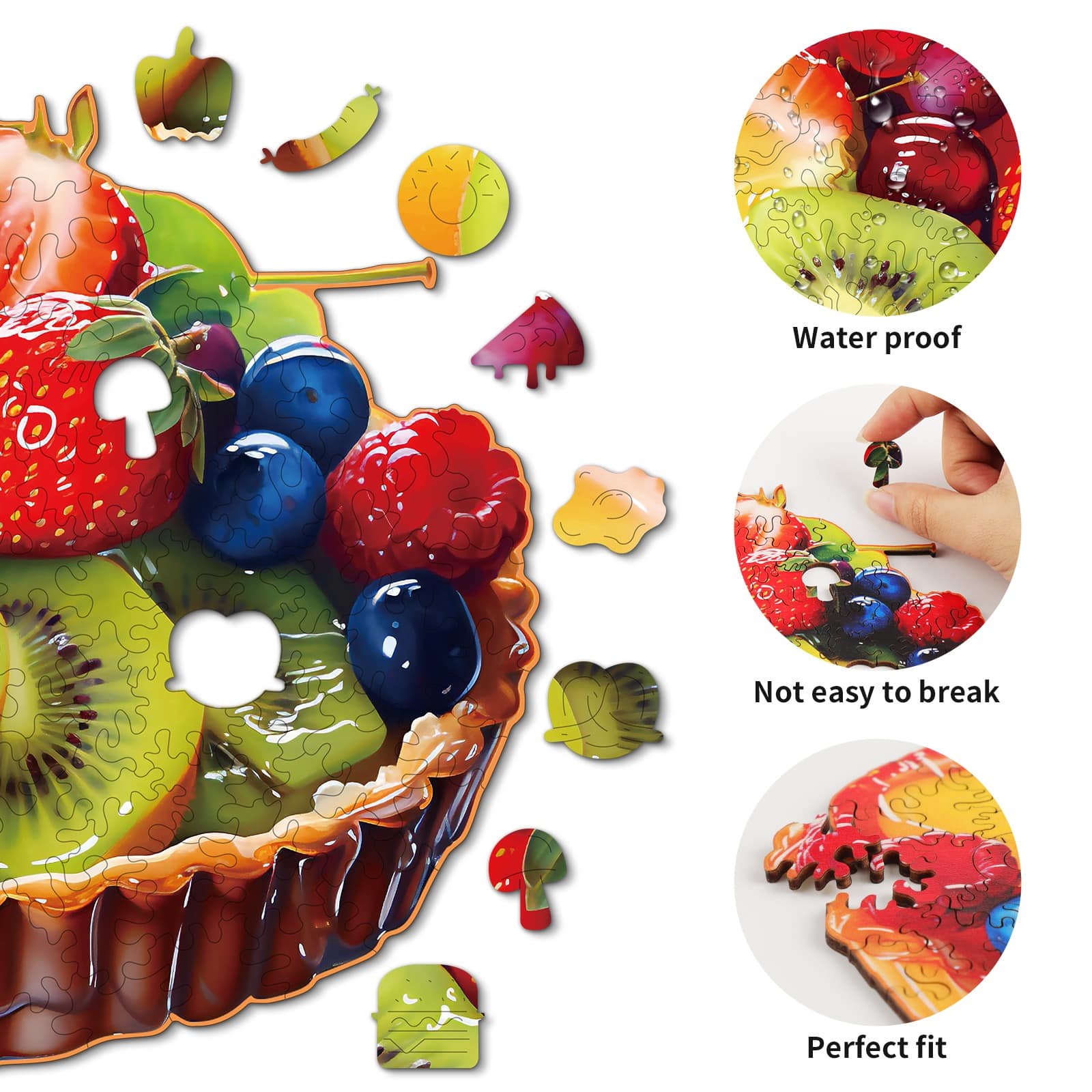 Wooden Jigsaw Puzzle-Fruit Pie - Image 3