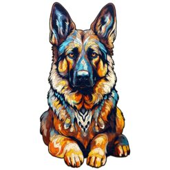 Wooden Jigsaw Puzzle-German Shepherd