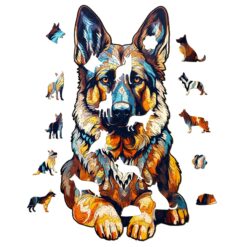 Alternative view of Wooden Jigsaw Puzzle-German Shepherd