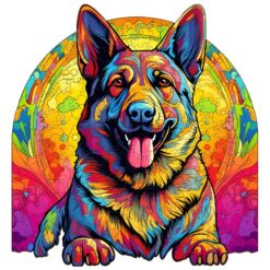 Wooden Jigsaw Puzzle-German Shepherd 3