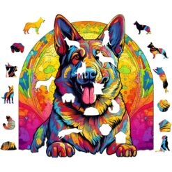 Alternative view of Wooden Jigsaw Puzzle-German Shepherd 3