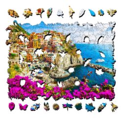 Alternative view of Wooden Jigsaw Puzzle-ITALIAN RIVIERA