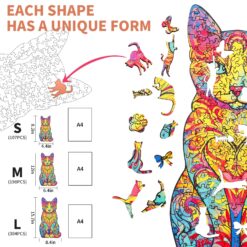 Alternative view of Wooden Jigsaw Puzzle-Lovely Cat