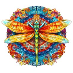 Wooden Jigsaw Puzzle-MANDALA DRAGONFLY