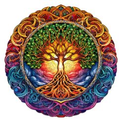 Wooden Jigsaw Puzzle-Mandala Tree of Life 1