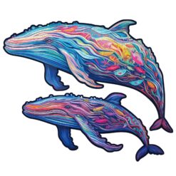 Wooden Jigsaw Puzzle-Parent-child Whale
