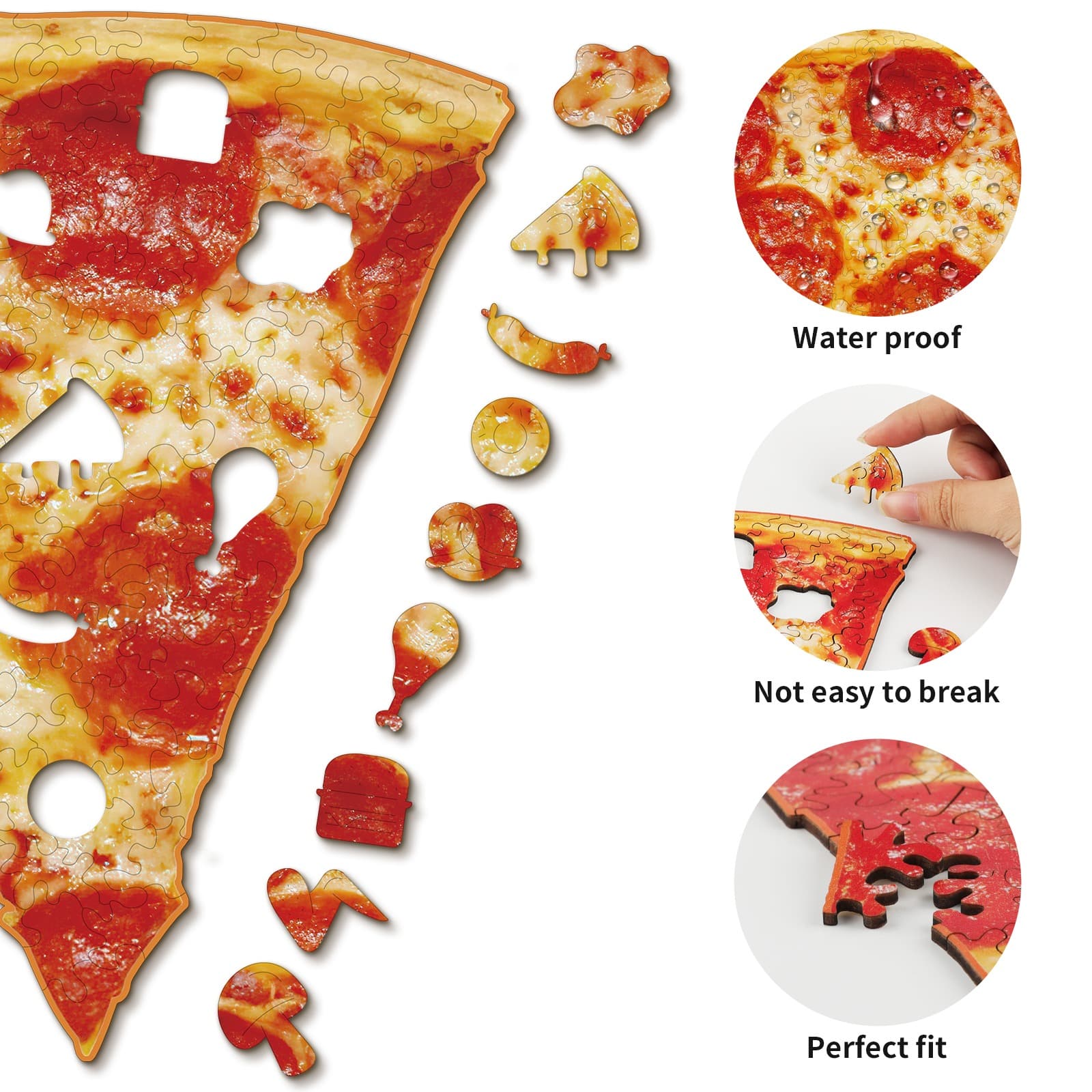 Wooden Jigsaw Puzzle-Pizza - Image 3