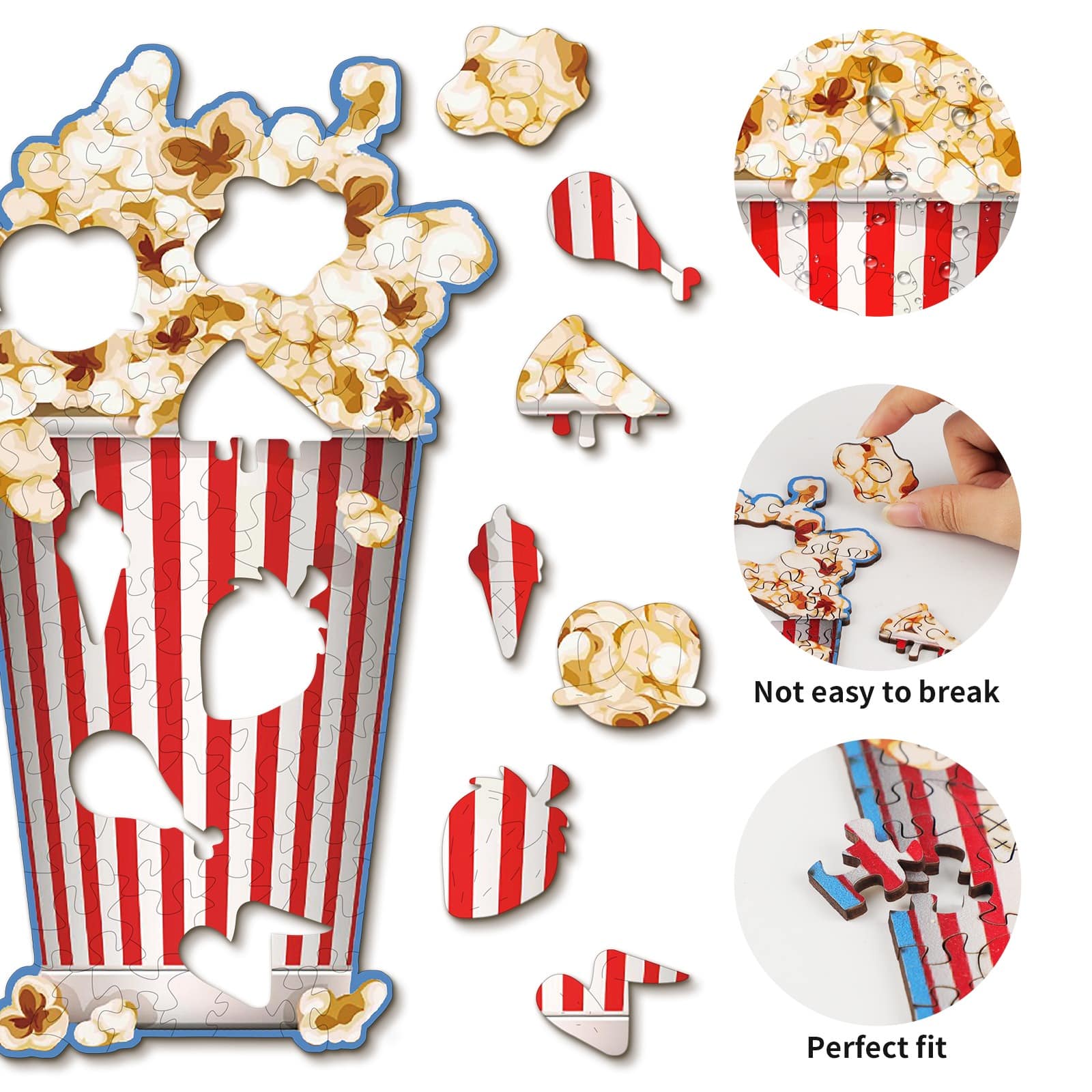 Wooden Jigsaw Puzzle-Popcorn - Image 3
