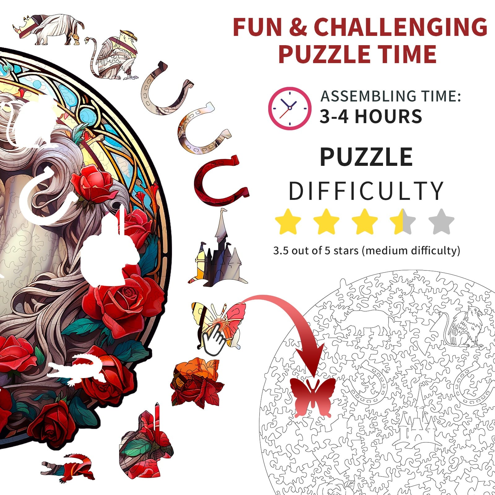 Wooden Jigsaw Puzzle-Shiny Horse - Image 4