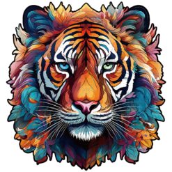 Wooden Jigsaw Puzzle-Tough Tiger