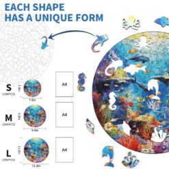 Alternative view of Wooden Jigsaw Puzzle-Underwater World