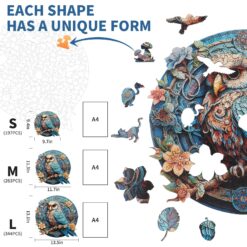 Alternative view of Wooden Jigsaw Puzzle-Wise Owl 2