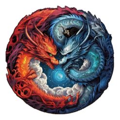 Wooden Jigsaw Puzzle-Yin-Yang Dragon-2