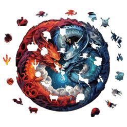 Alternative view of Wooden Jigsaw Puzzle-Yin-Yang Dragon-2