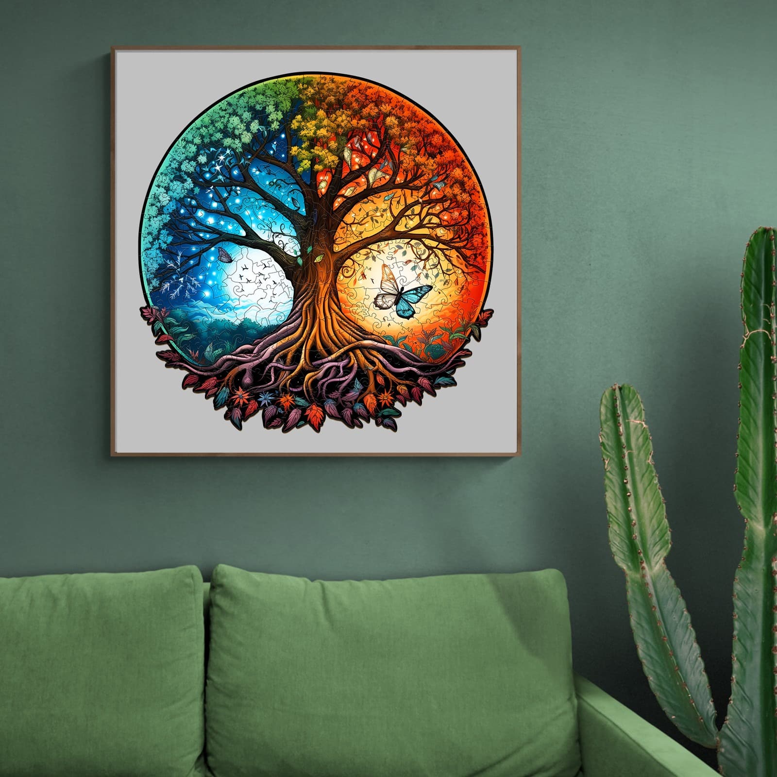 Wooden Jigsaw Puzzle-YIN YANG TREE OF LIFE-7 - Image 7