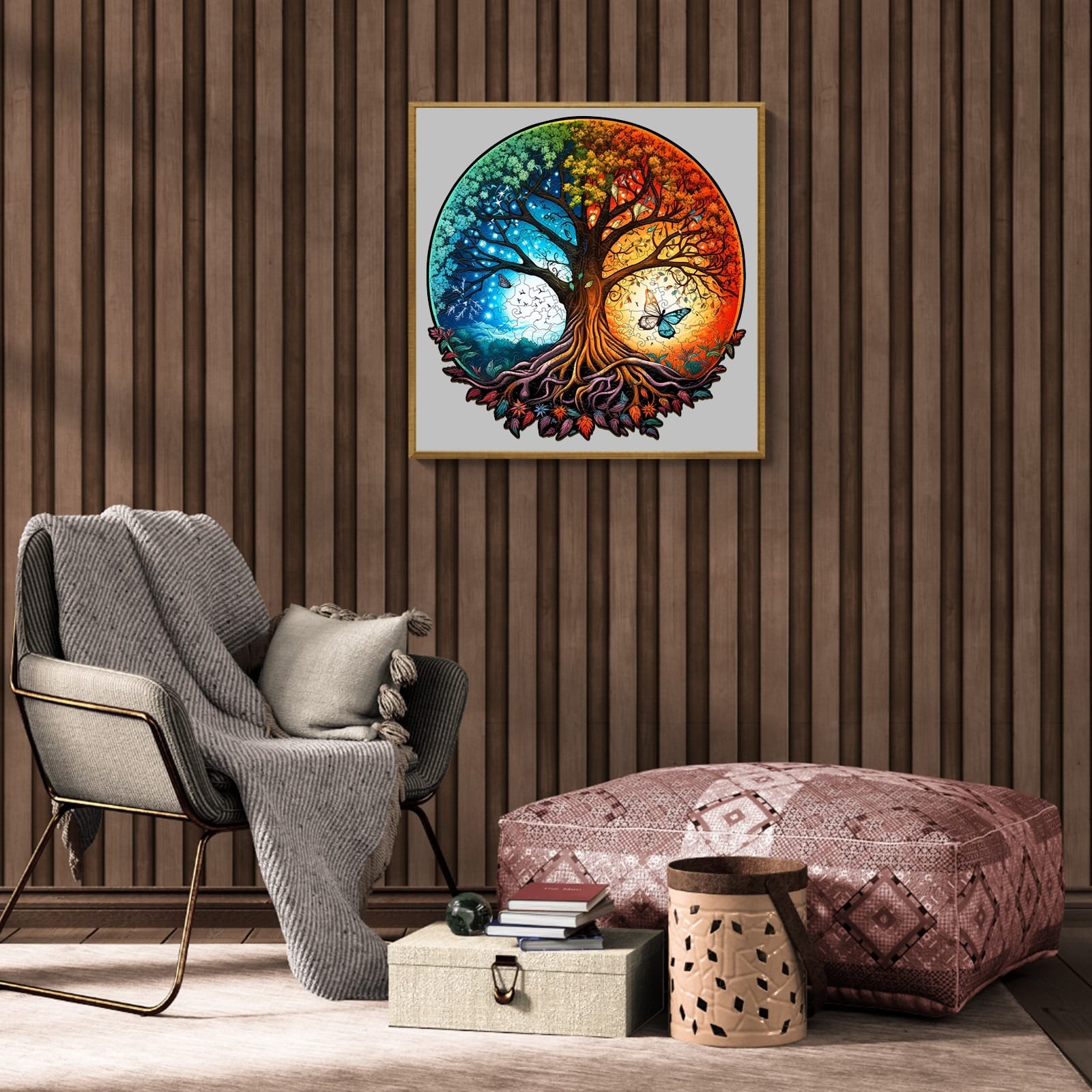 Wooden Jigsaw Puzzle-YIN YANG TREE OF LIFE-7 - Image 8