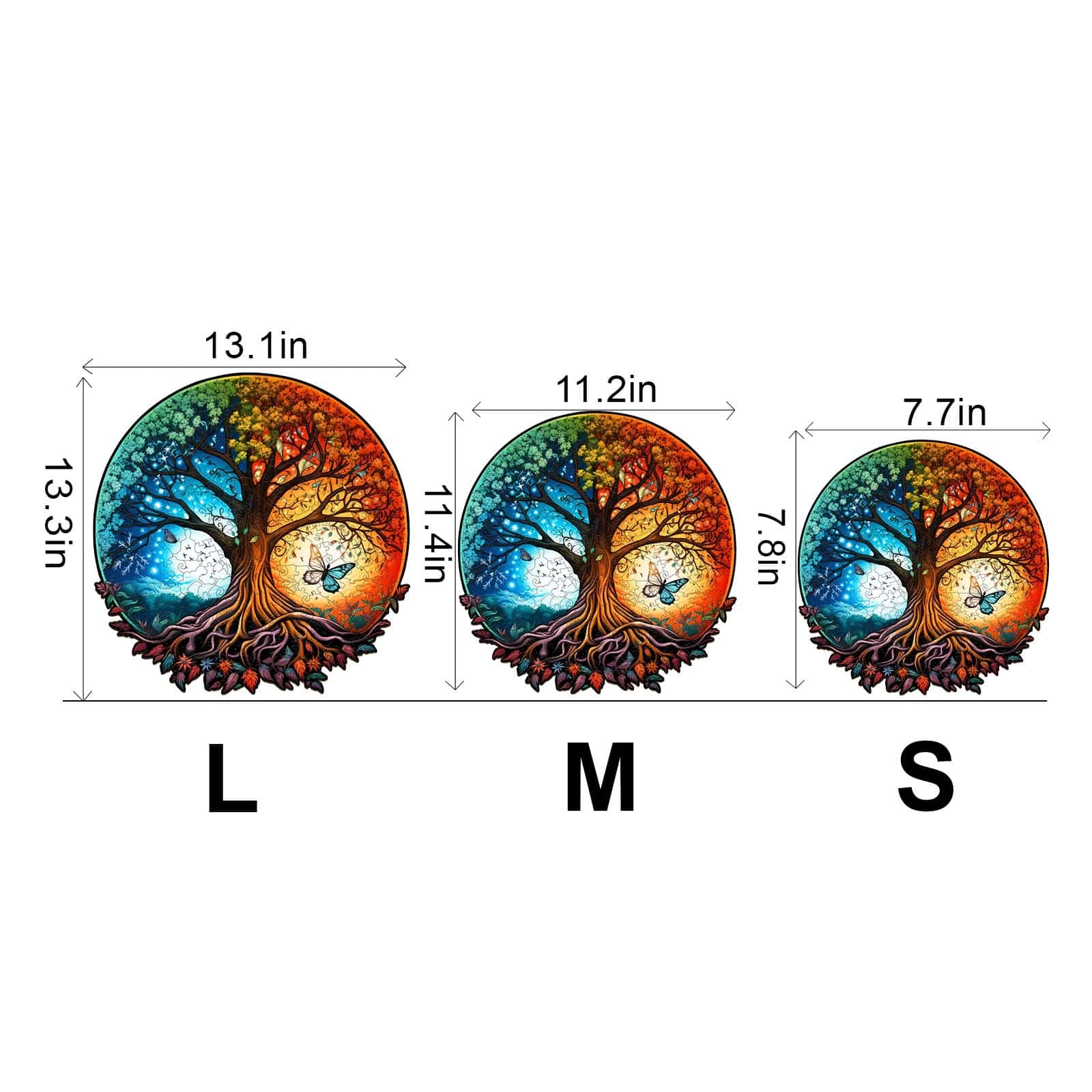Wooden Jigsaw Puzzle-YIN YANG TREE OF LIFE-7 - Image 3