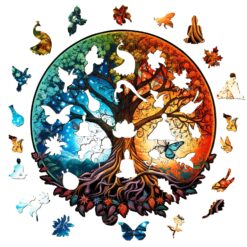 Alternative view of Wooden Jigsaw Puzzle-YIN YANG TREE OF LIFE-7