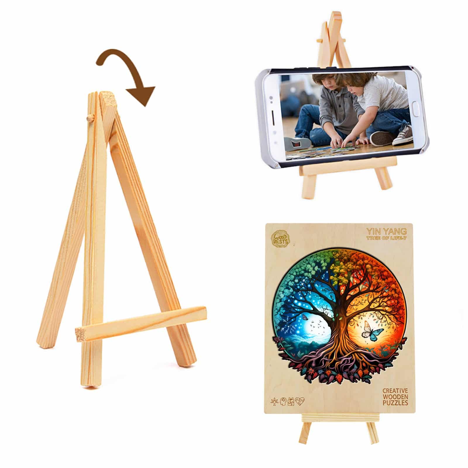 Wooden Jigsaw Puzzle-YIN YANG TREE OF LIFE-7 - Image 6