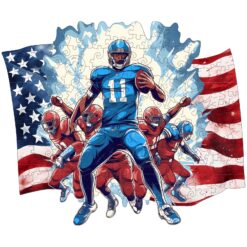 Wooden Jigsaw Puzzle-American Football