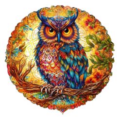 Wooden Jigsaw Puzzle-Charming Owl