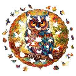 Alternative view of Wooden Jigsaw Puzzle-Charming Owl