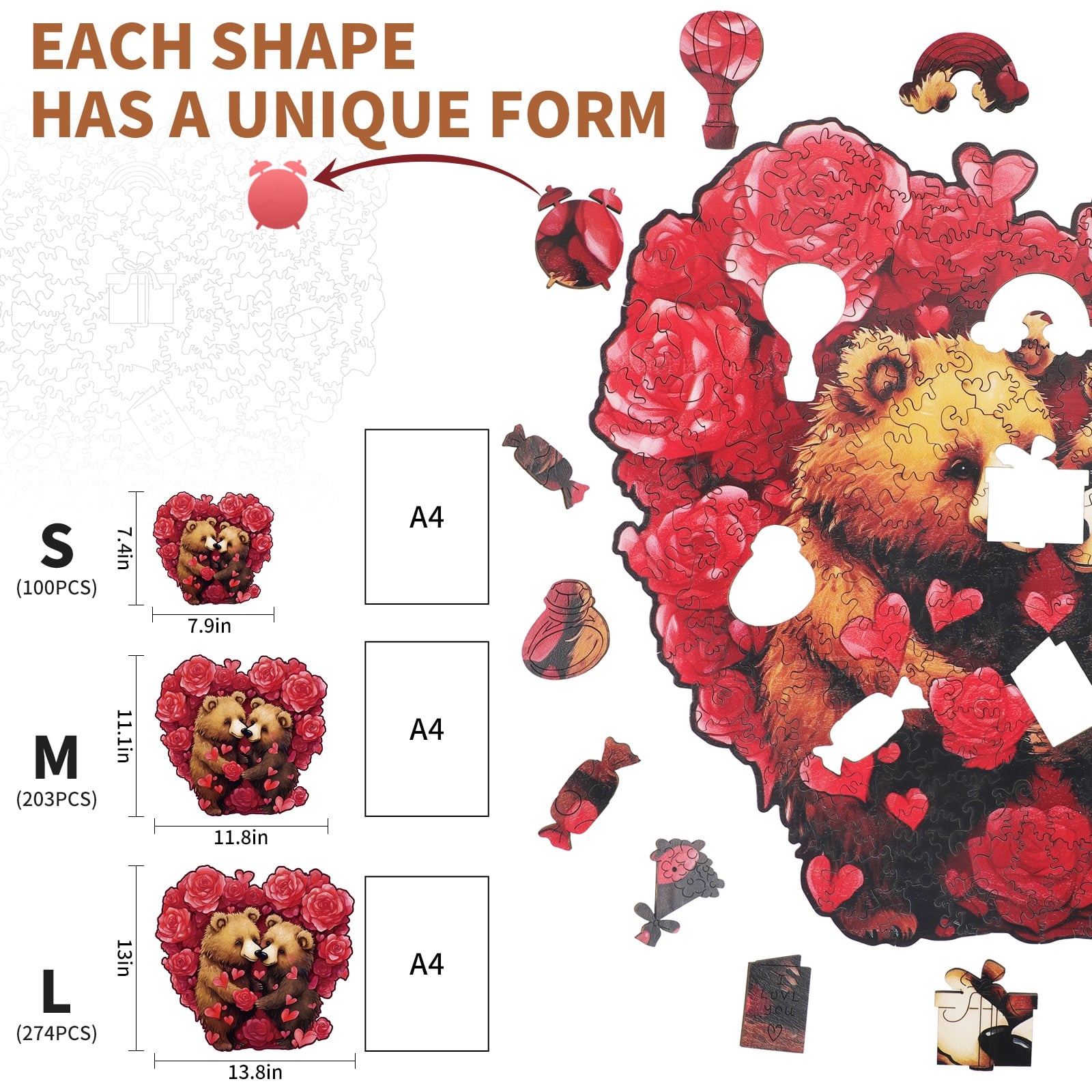 Wooden Jigsaw Puzzle-Eternal Embrace - Image 2