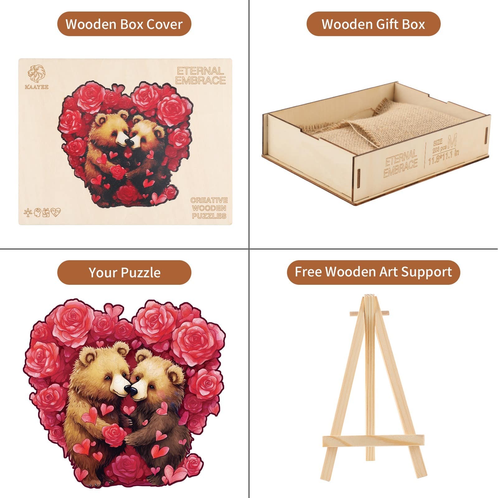 Wooden Jigsaw Puzzle-Eternal Embrace - Image 5