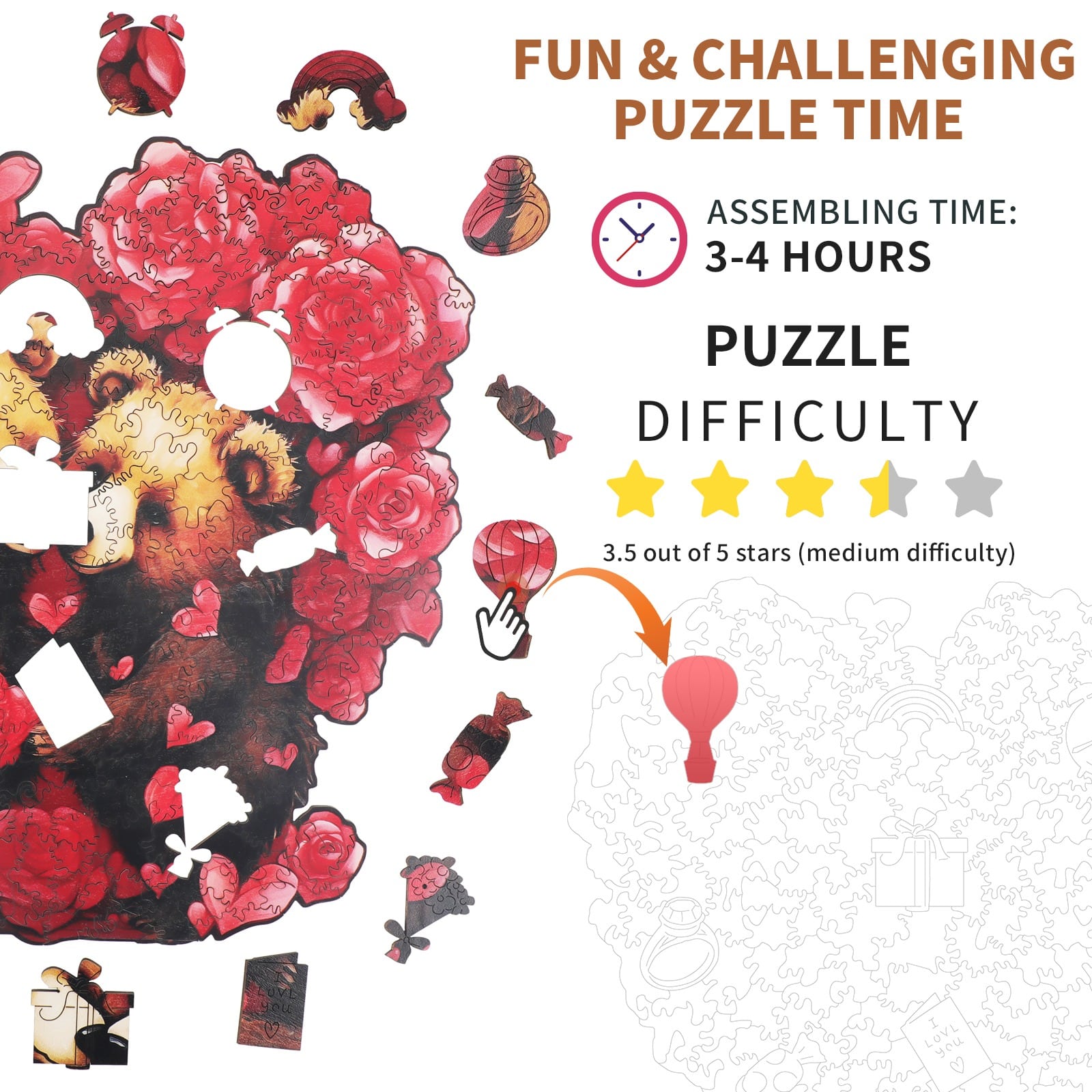 Wooden Jigsaw Puzzle-Eternal Embrace - Image 4