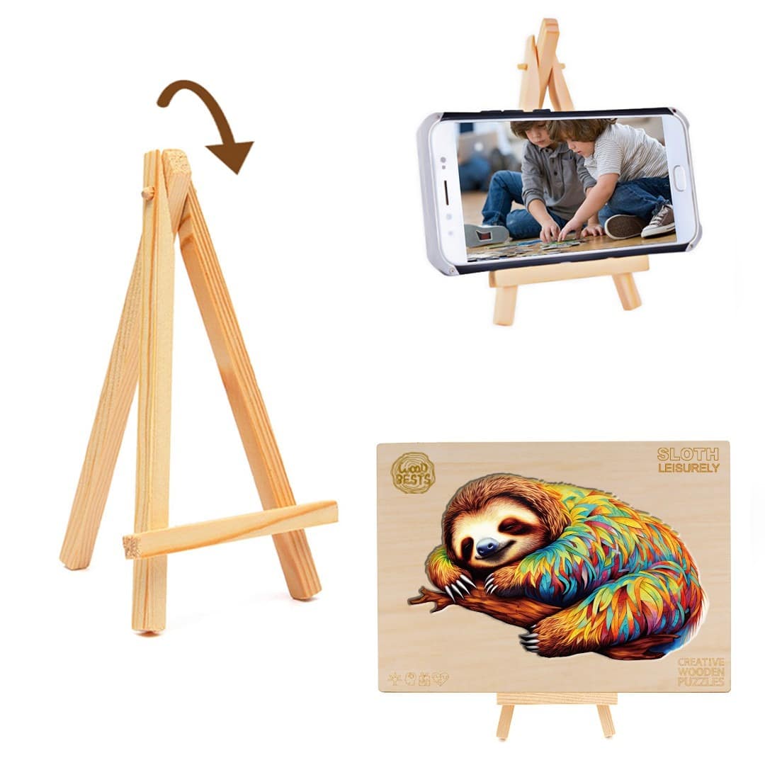 Wooden Jigsaw Puzzle-Leisurely Sloth - Image 6