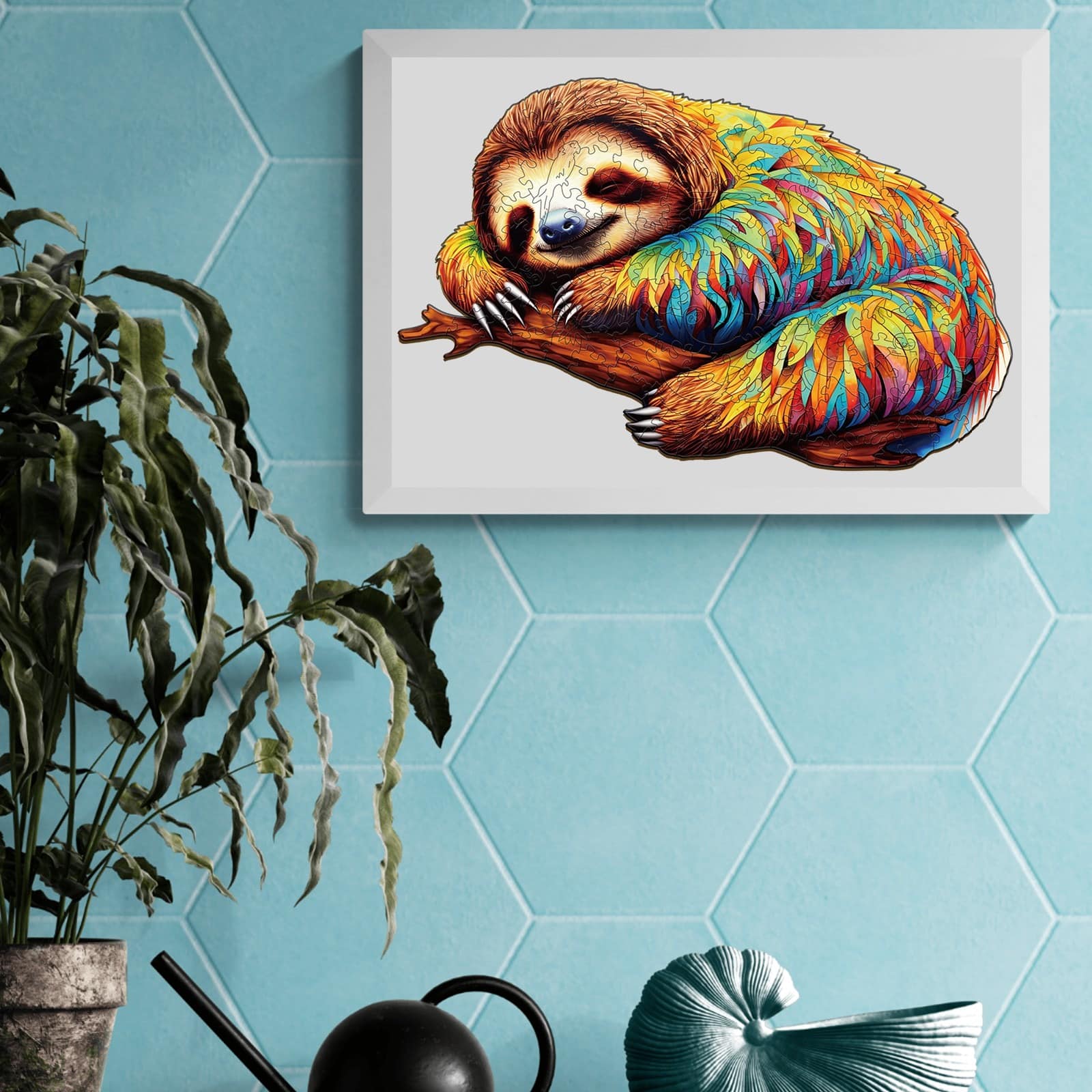 Wooden Jigsaw Puzzle-Leisurely Sloth - Image 8