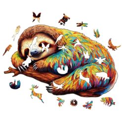 Alternative view of Wooden Jigsaw Puzzle-Leisurely Sloth