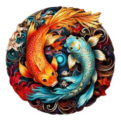 Wooden Jigsaw Puzzle-Yin Yang Fish