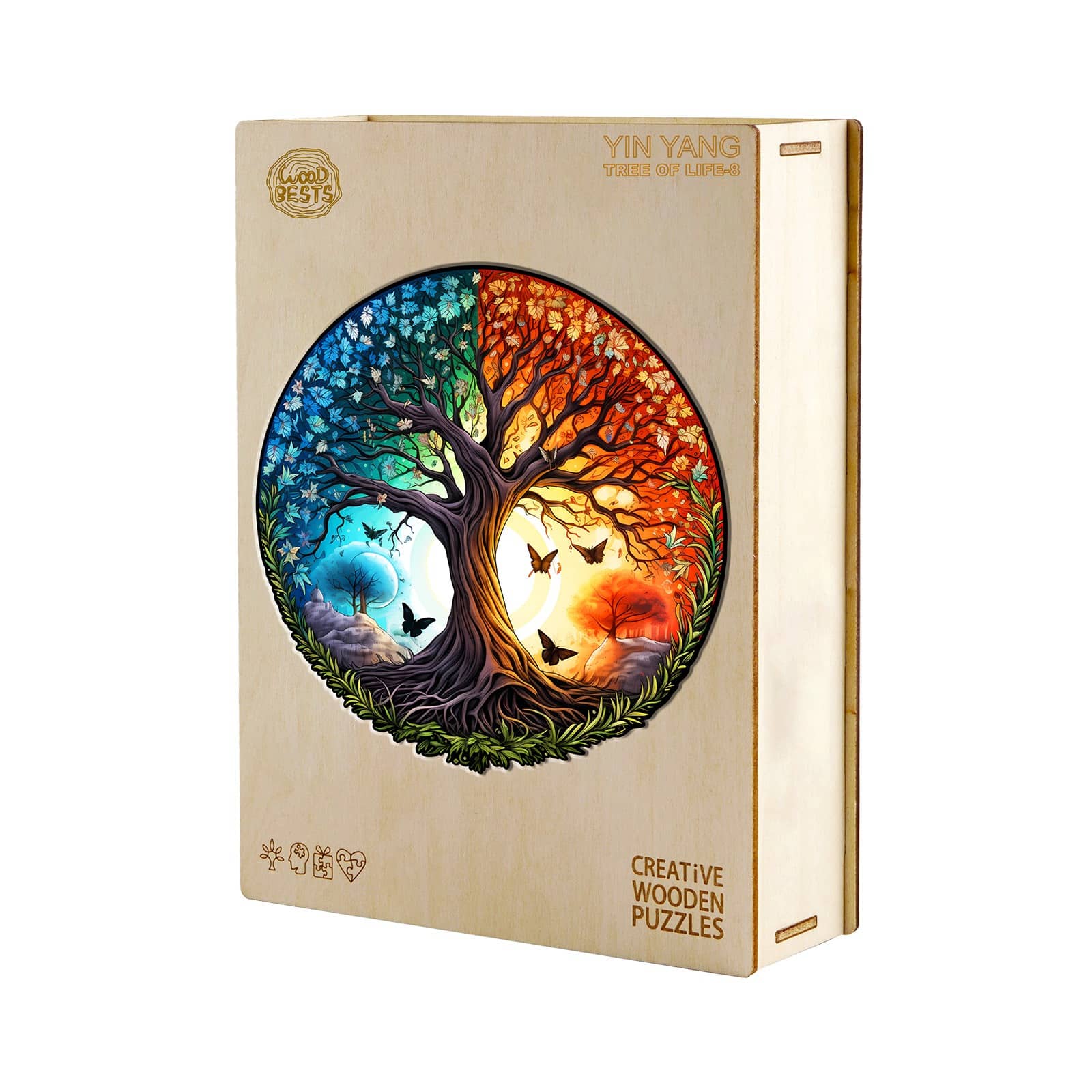 Wooden Jigsaw Puzzle-YIN YANG TREE OF LIFE-8 - Image 5