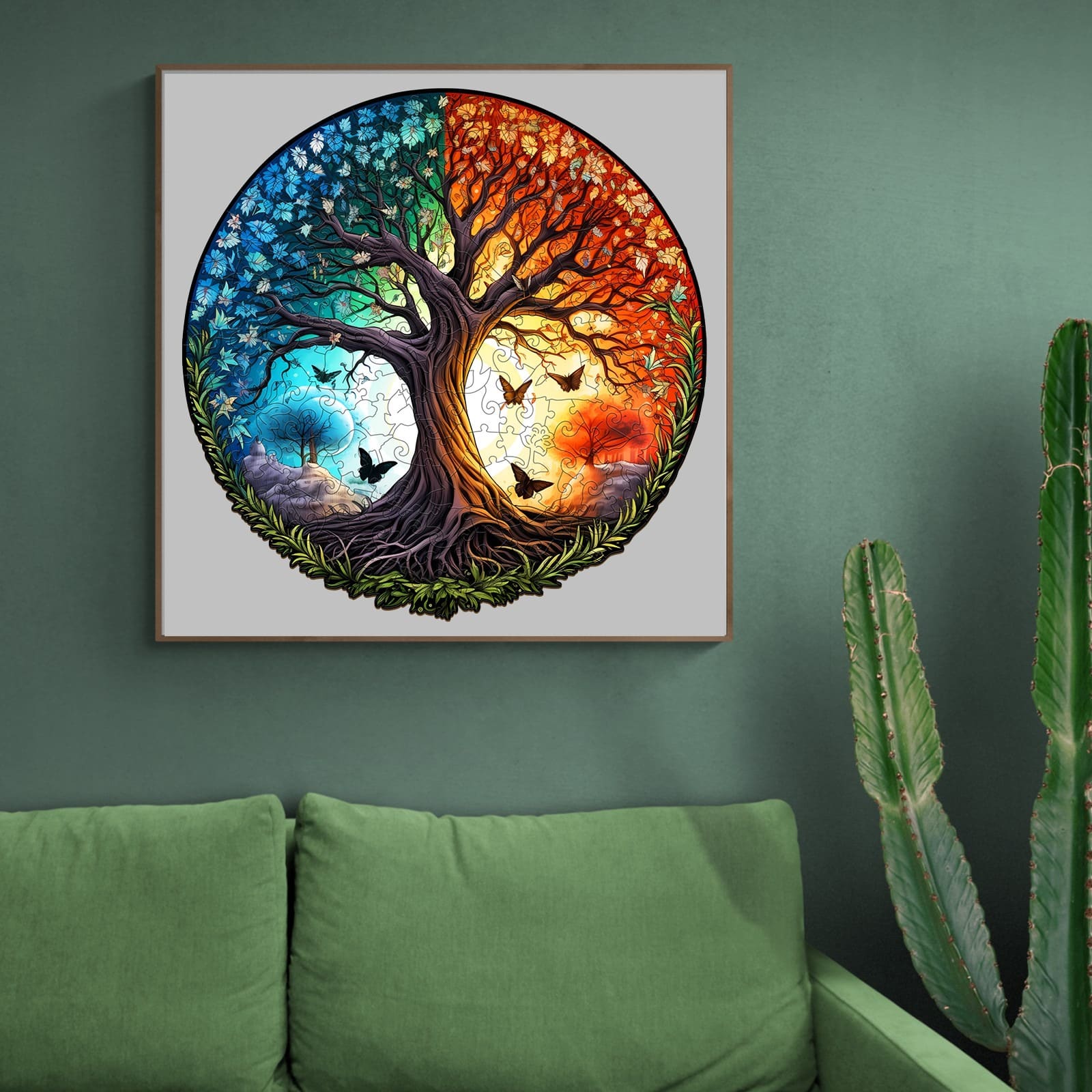 Wooden Jigsaw Puzzle-YIN YANG TREE OF LIFE-8 - Image 7