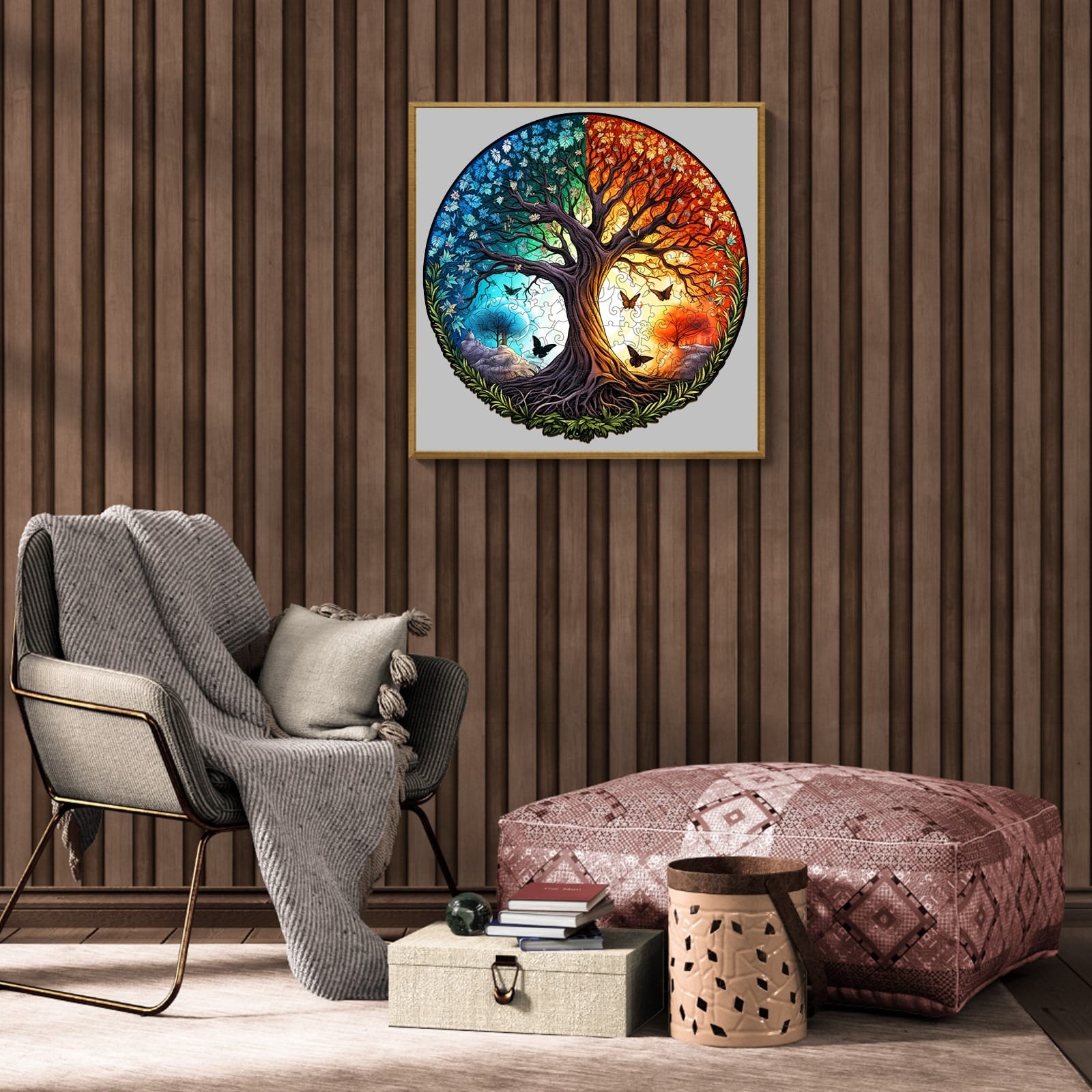 Wooden Jigsaw Puzzle-YIN YANG TREE OF LIFE-8 - Image 8