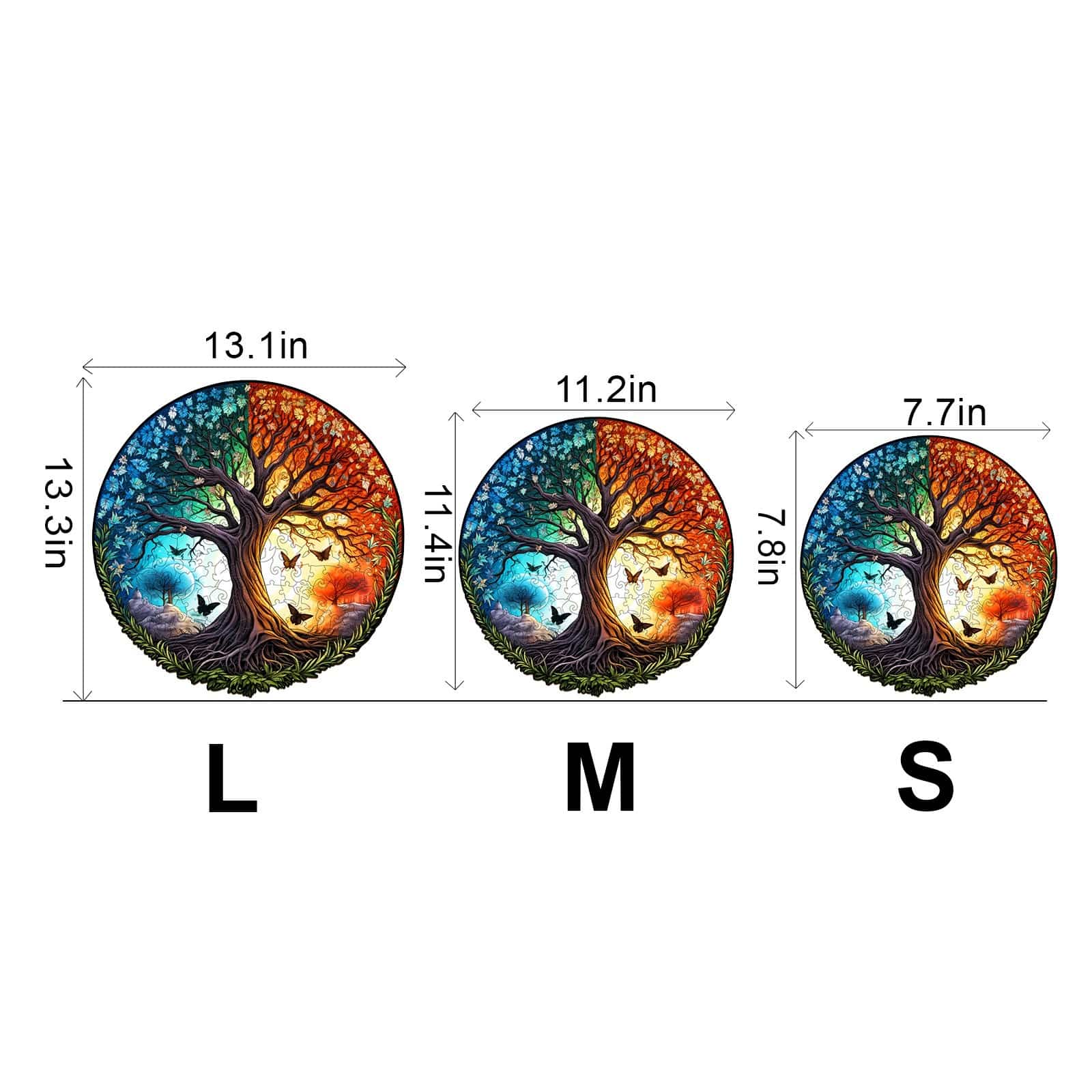 Wooden Jigsaw Puzzle-YIN YANG TREE OF LIFE-8 - Image 3