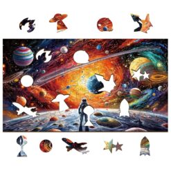Alternative view of Wooden Jigsaw Puzzle-Solar System