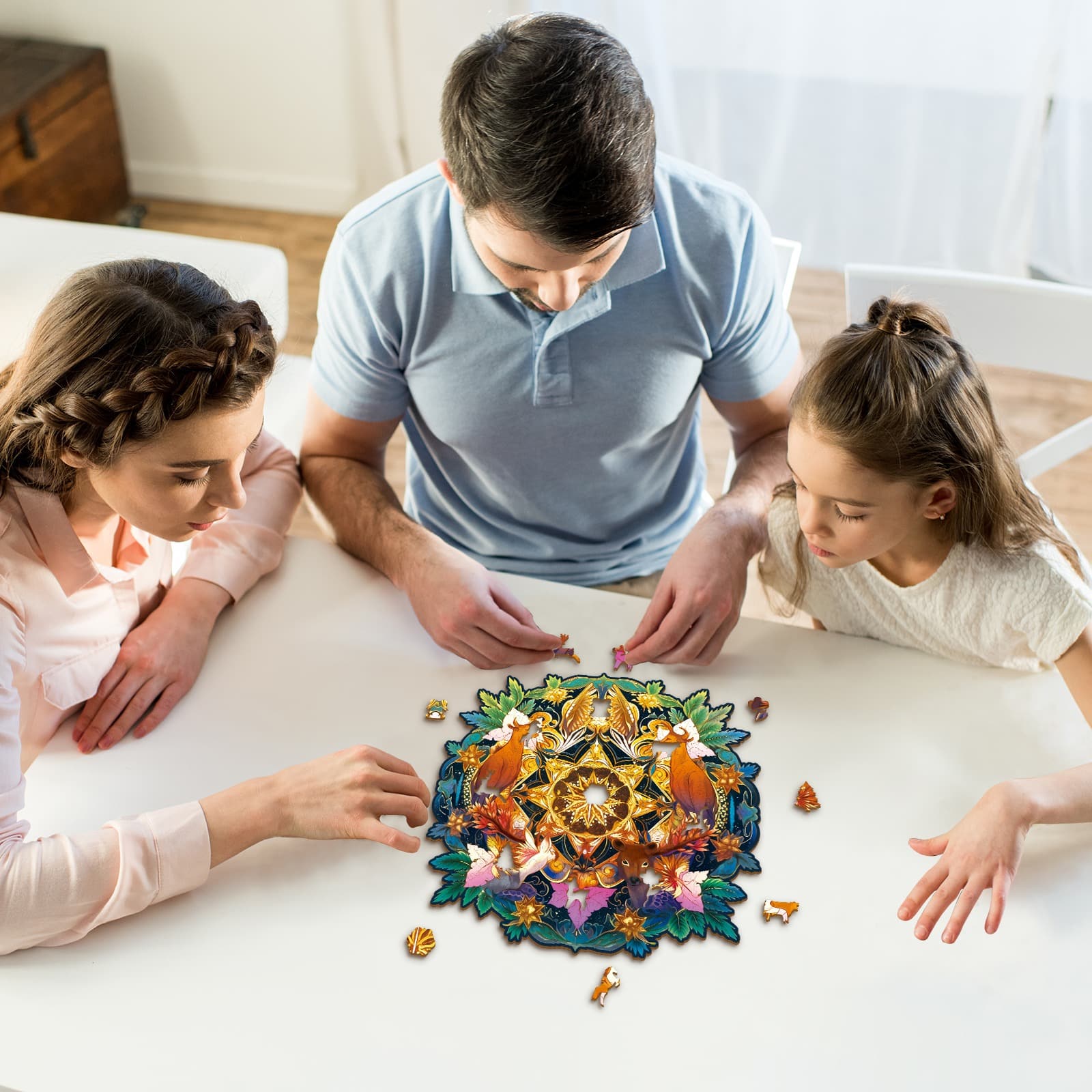 Wooden Jigsaw Puzzle-The Deer Family - Image 7