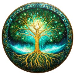 Wooden Jigsaw Puzzle-Aurora Tree of life
