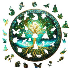 Alternative view of Wooden Jigsaw Puzzle-Aurora Tree of life