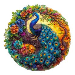 Wooden Jigsaw Puzzle-Charming Peacock 2