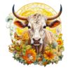 Wooden Jigsaw Puzzle-Cow and Flower
