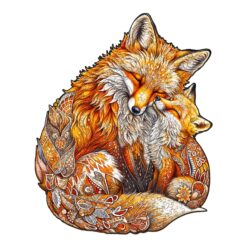 Wooden Jigsaw Puzzle-Fox Family