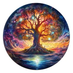 Wooden Jigsaw Puzzle-Starry Night Tree of Life