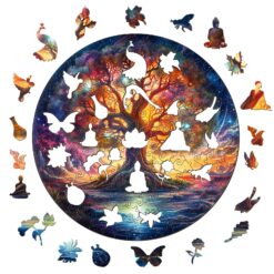 Alternative view of Wooden Jigsaw Puzzle-Starry Night Tree of Life