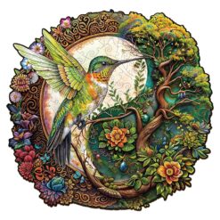 Wooden Jigsaw Puzzle-Yin Yang Hummingbird